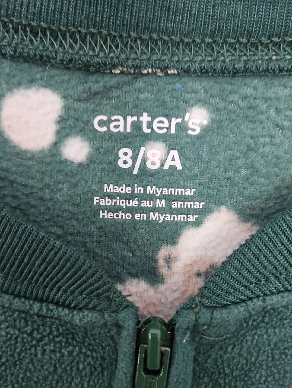 Carter's Forest Green Pattern Footed Pajama One-Piece